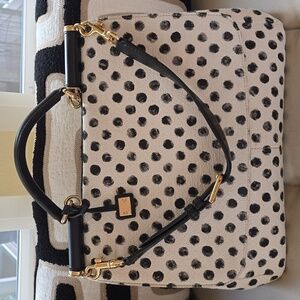 Dolce & Gabbana Black and White Polka Dot Satchel